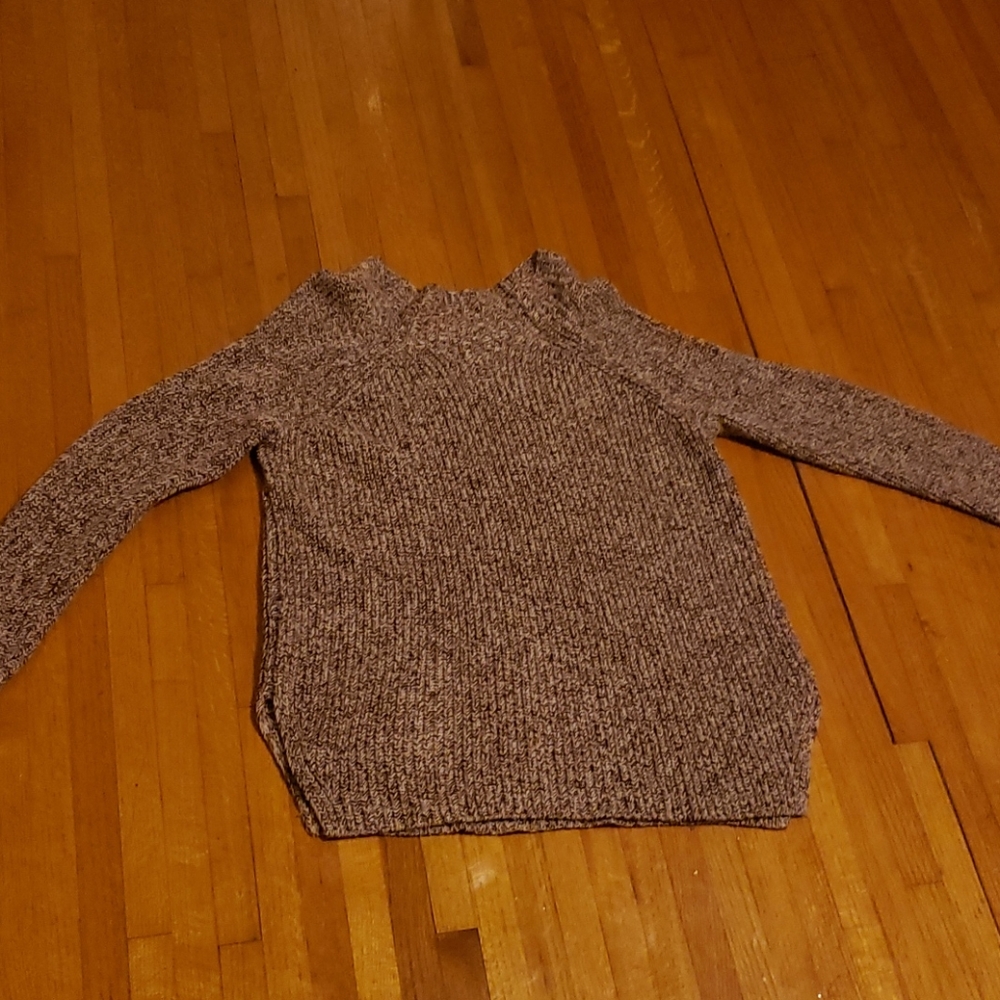 Maroon knit long, oversized  sweater